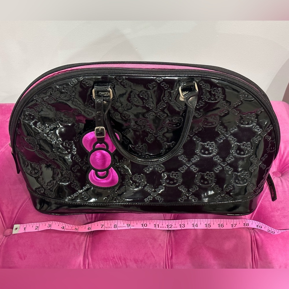 Hello Kitty Black Patent Loungefly Embossed Tote (Large)